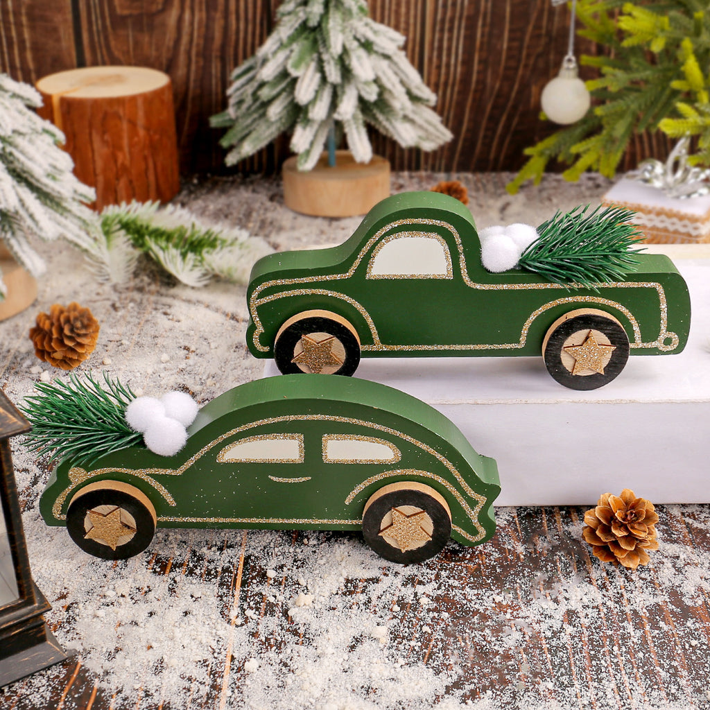 Christmas decoration small ornament fashionable dark green car ornament