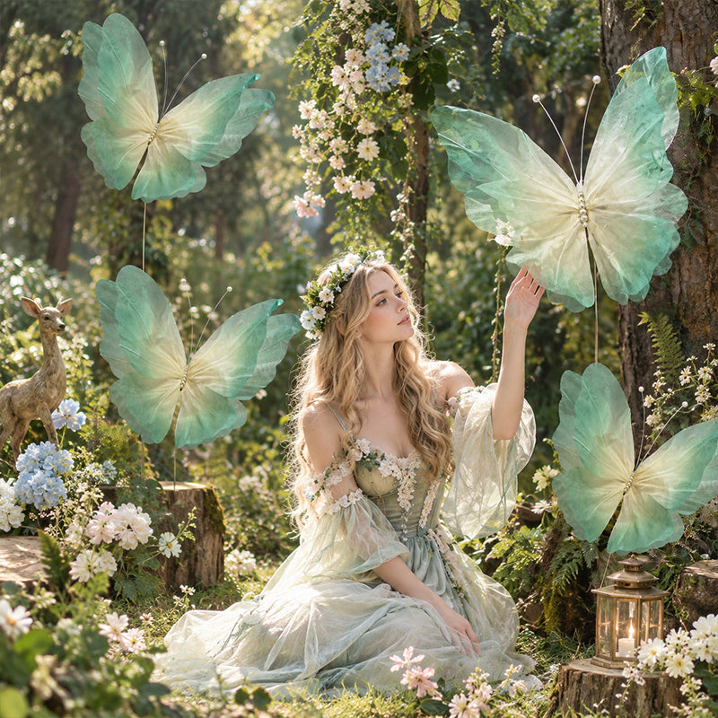 Large Satin Butterfly – Artificial Ceiling Hanging Decor for Weddings, Stage, Parties, and Event Centerpieces