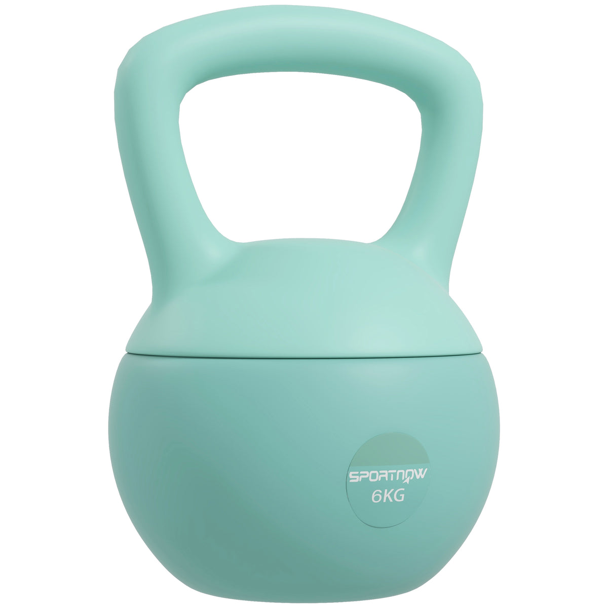 Kettlebell 6 kg haltère avec poignée antidérapante pour fitness musculation cardio, 19 x 19 x 28 cm vert
