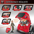 2-in-1 Mechaniker-LKW - DIY Kinder-Spielzeug - Werkbank Kinder - Mechaniker-Rollenspiel - Zahlreiche Zubehörteile insgesamt 61 Stück - Sound- und Lichteffekte - PP ABS Rot