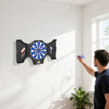 Cible jeu de fléchettes électronique refermable 2 portes 31 jeux jusqu'à 8 joueurs affichage LCD haut-parleur noir