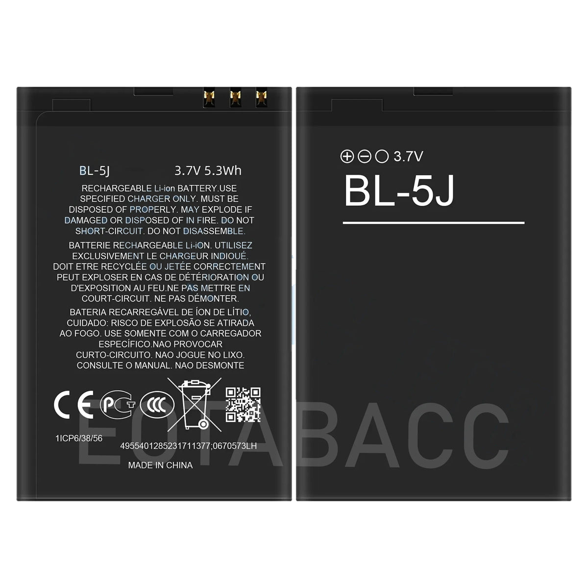 2026 years 1320mah BL-5J Phone Replacement Battery For Nokia 5800 XpressMusic N900 5230 Nuron X6 C3 5233 5228 5235 batteria