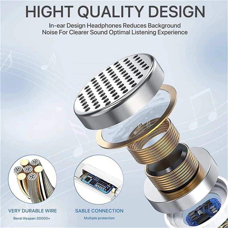 Original Headphones For iPhone 14 13 12 11 Pro Max Lightning Earphones X XS XR 7 8 Plus SE Type-C Wired Bluetooth Earbuds