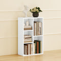 Bibliothèque étagère de rangement avec 5 compartiments, pour salon chambre à coucher bureau, 50x24x80cm, blanc