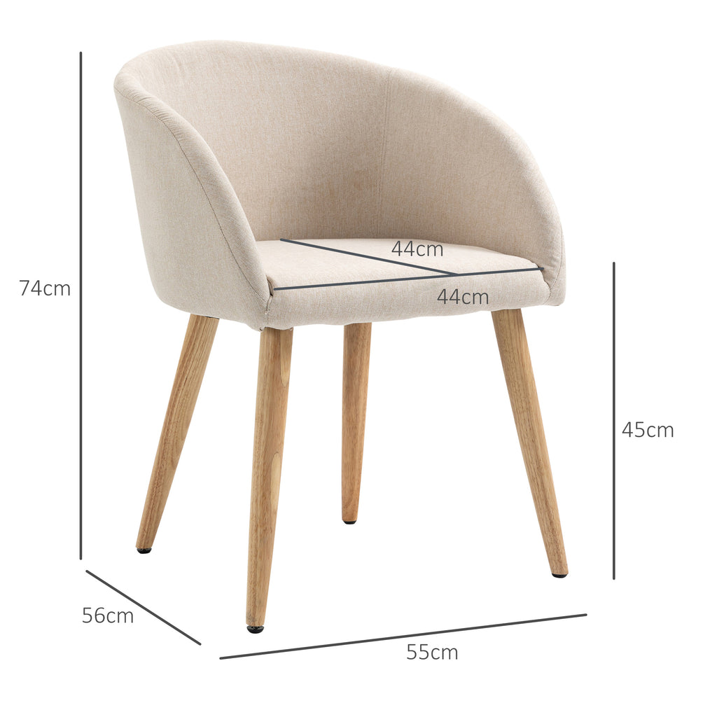2er-Set Esszimmerstühle Küchenstuhl Skandinavisches Design – Schräg zulaufende Beine Gummibaumholz